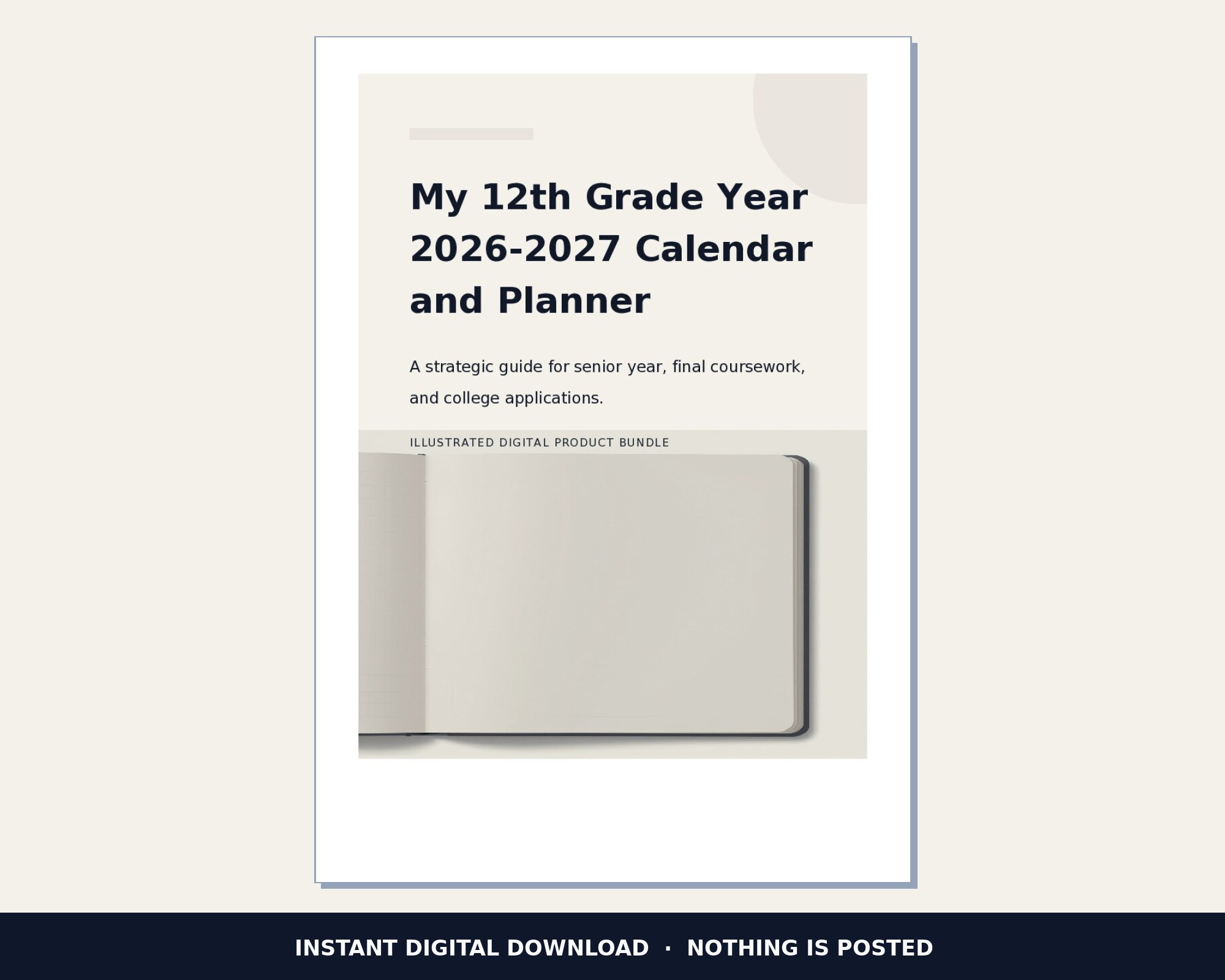 My 12th Grade Year 2026-2027 Calendar and Planner