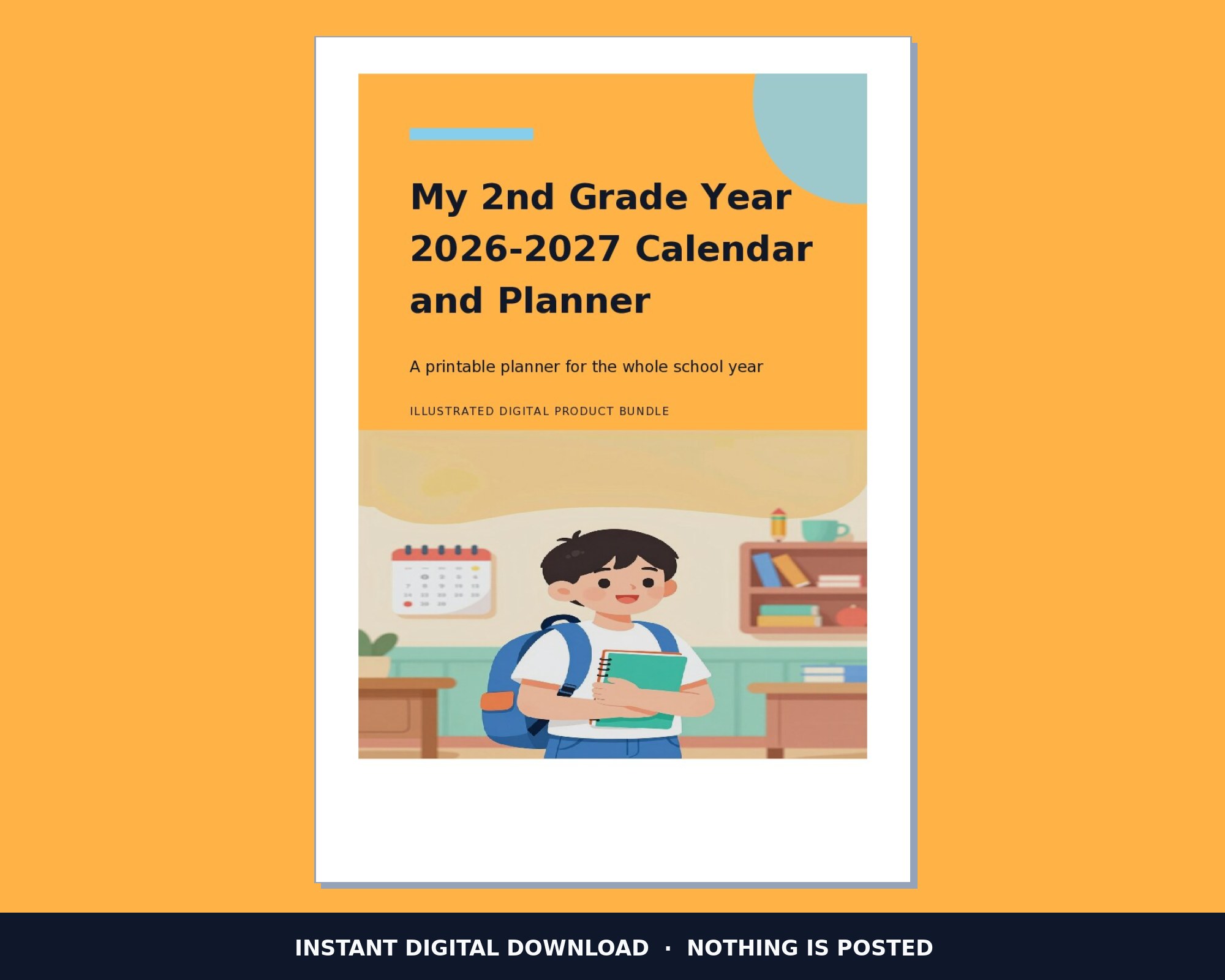 My 2nd Grade Year 2026-2027 Calendar and Planner