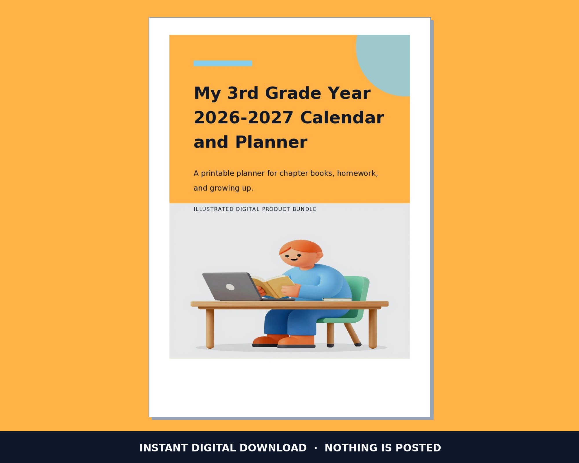My 3rd Grade Year 2026-2027 Calendar and Planner