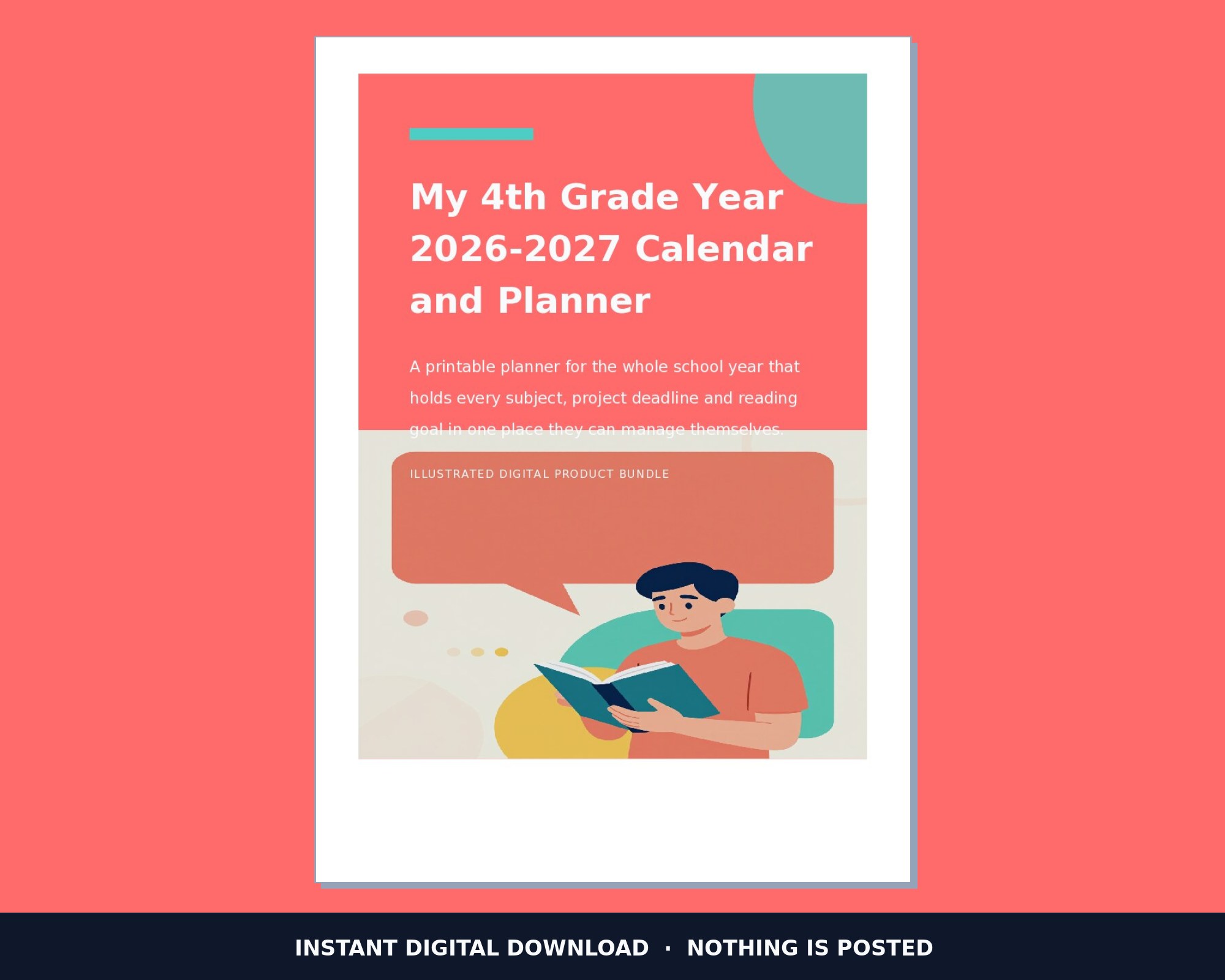 My 4th Grade Year 2026-2027 Calendar and Planner