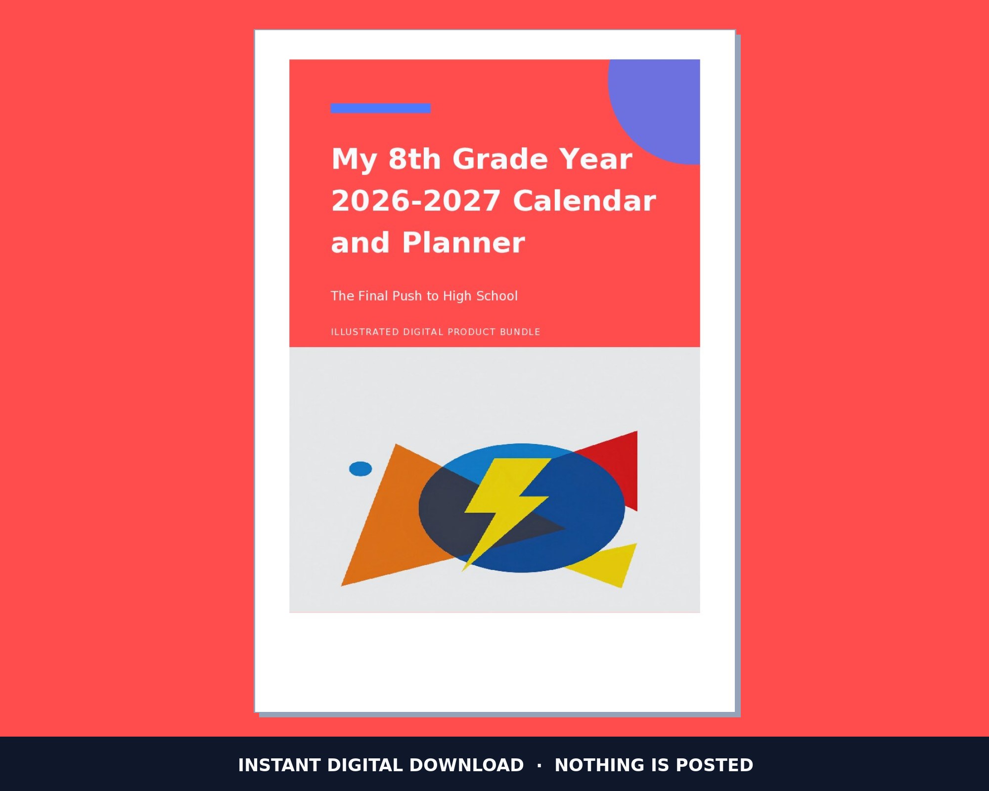 My 8th Grade Year 2026-2027 Calendar and Planner